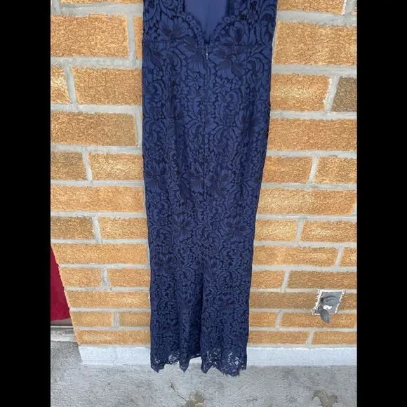 BB DAKOTA RSVP navy blue lace dress size 2 - coffeafoods.com